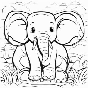 Cute Animals Coloring Book — Kids Edition (30 Pages, Ages 3-6)
