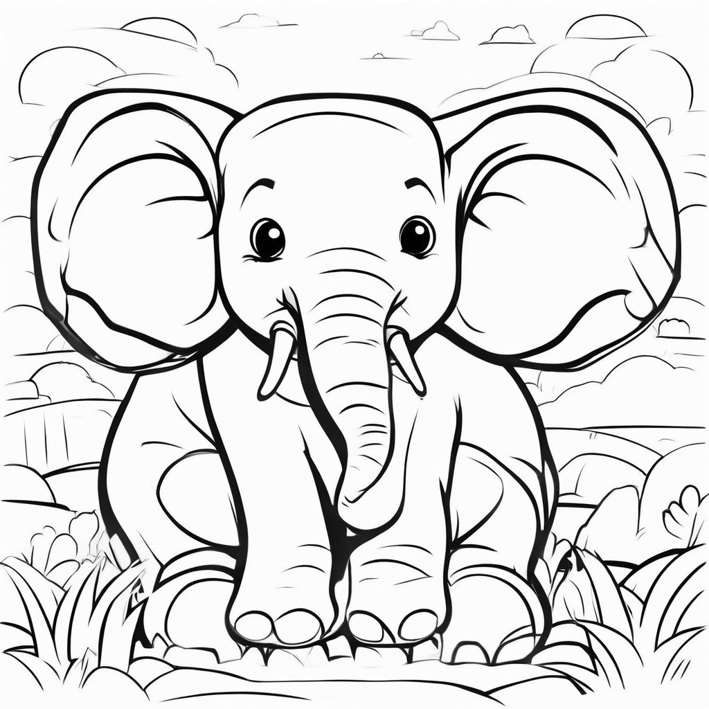 Cute Animals Coloring Book — Kids Edition (30 Pages, Ages 3-6)